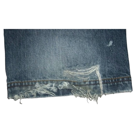 Armani Exchange Jeans Distressed Splatter Holes Grunge Punk alt egirl Short P - Picture 6 of 13